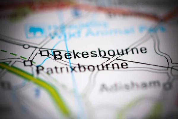 Bekesbourne Reino Unido Sobre Mapa Geografia — Fotografia de Stock