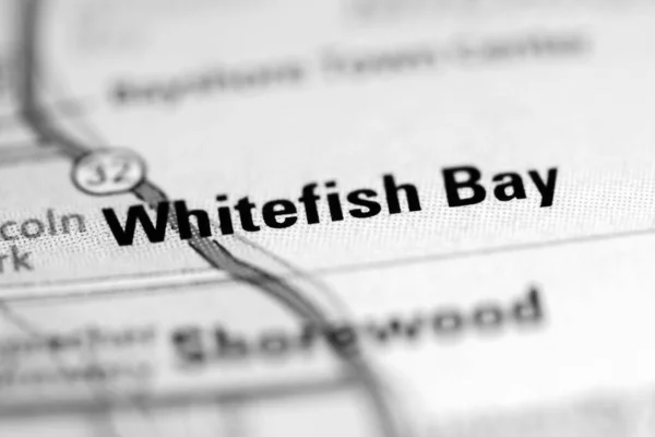 Whitefish Bay Γεωγραφικό Χάρτη Των Ηπα — Φωτογραφία Αρχείου