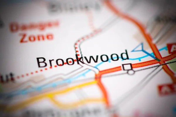 Brookwood Velká Británie Mapě Geografie — Stock fotografie