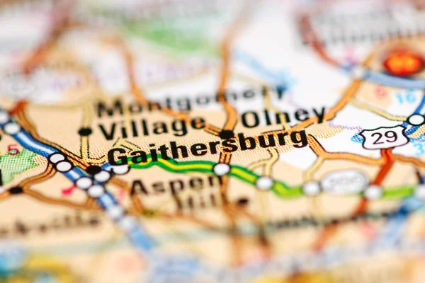 Gaithersburg Maryland Usa Geografisk Karta — Stockfoto