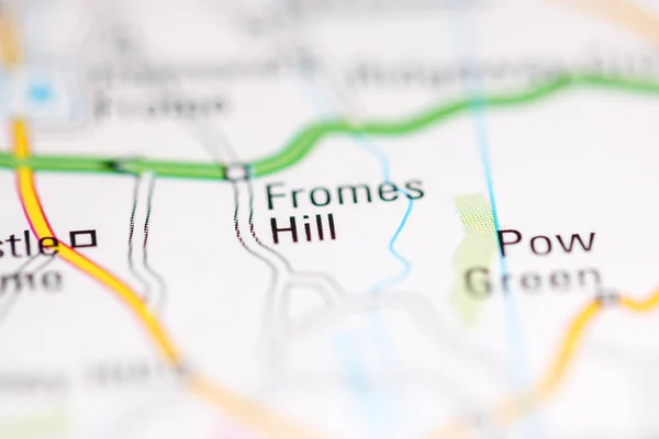 Фроймс Хілл Велика Британія Географічній Карті — стокове фото