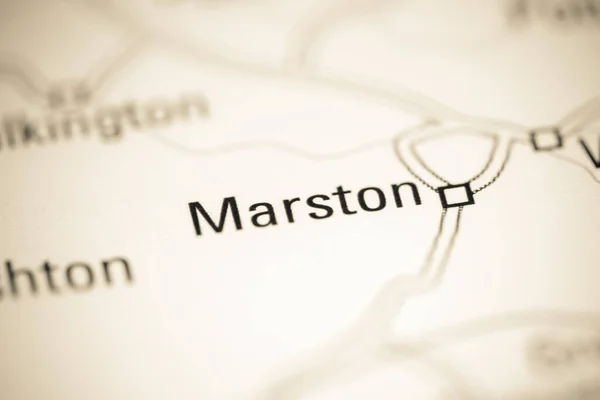Марстон Велика Британія Географічній Карті — стокове фото