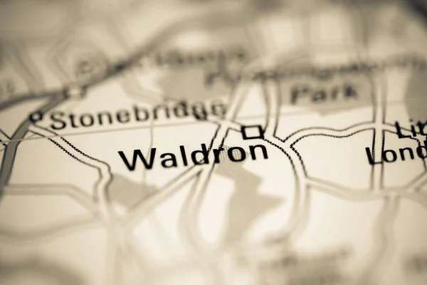 ウォルドロン 地理地図上のイギリス — ストック写真