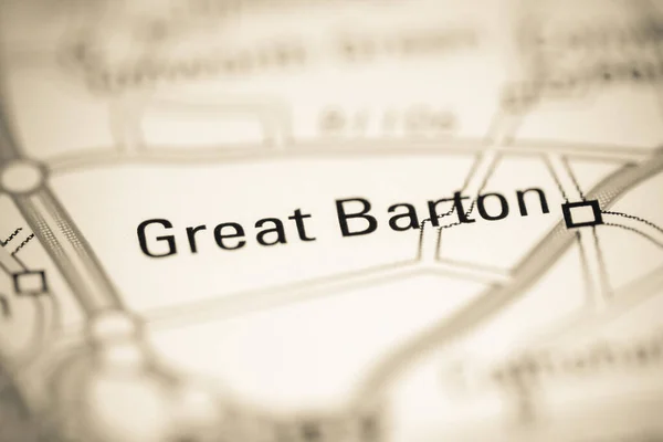 グレート バートン 地理地図上のイギリス — ストック写真