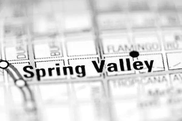 Spring Valley Geographical Map Usa — Stock Photo, Image