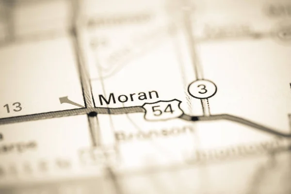Moran Kansas Eeuu Mapa Geográfico — Foto de Stock