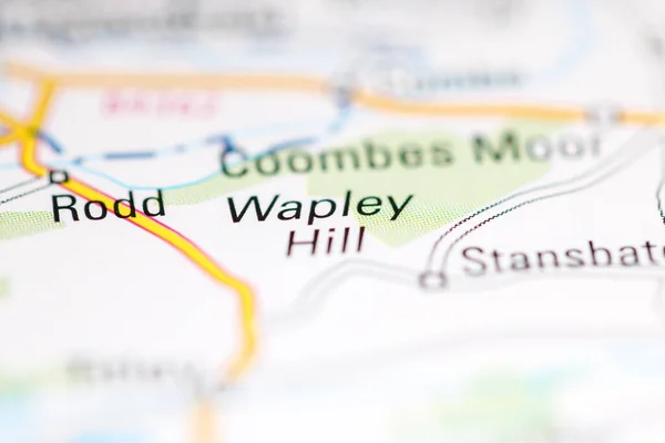 Ваплі Хілл Велика Британія Географічній Карті — стокове фото