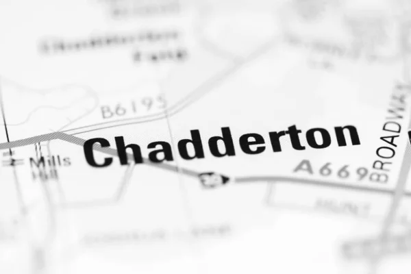 イギリスの地理地図上のチャッダートン — ストック写真