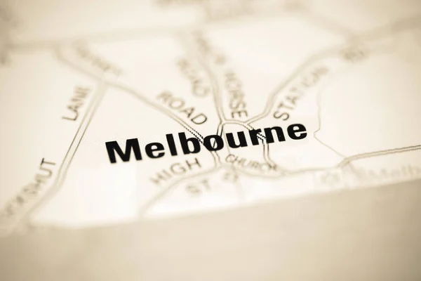 Melbourne Geographical Map — Stock Photo, Image