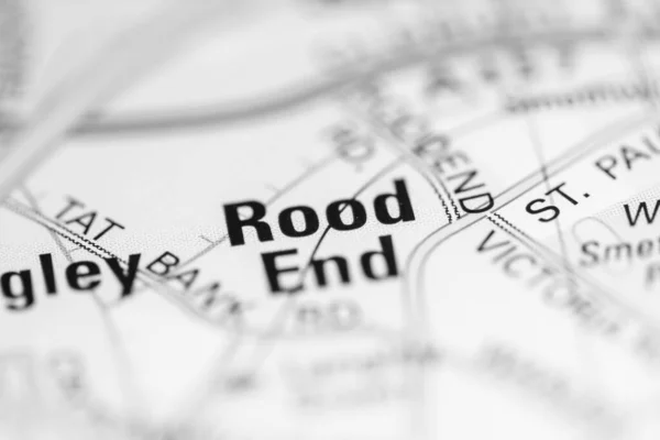 联合王国地图上的Rood End — 图库照片