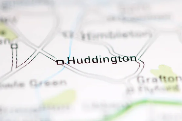 Huddington Regno Unito Una Carta Geografica — Foto Stock