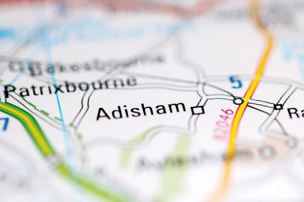 アディスハム 地理地図上のイギリス — ストック写真