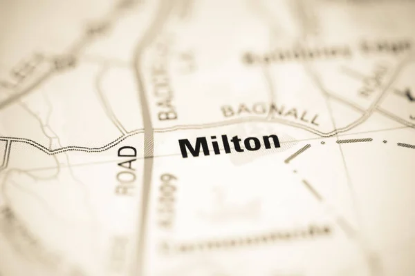 Milton Γεωγραφικό Χάρτη Του Ηνωμένου Βασιλείου — Φωτογραφία Αρχείου