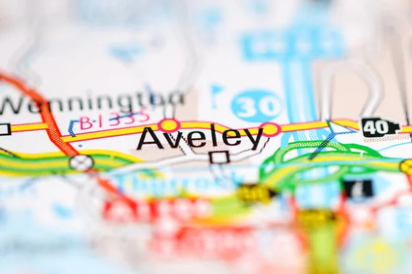 Aveley Reino Unido Sobre Mapa Geografia — Fotografia de Stock