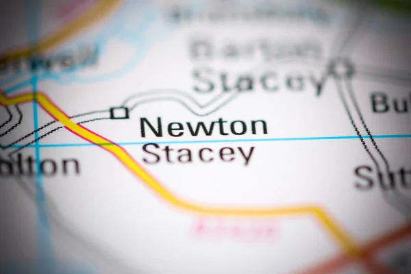 Newton Stacey Reino Unido Sobre Mapa Geografia — Fotografia de Stock