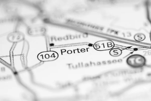 Porter Oklahoma Eeuu Mapa Geográfico —  Fotos de Stock