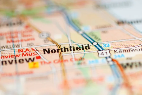 美利坚合众国地图上的Northfield — 图库照片