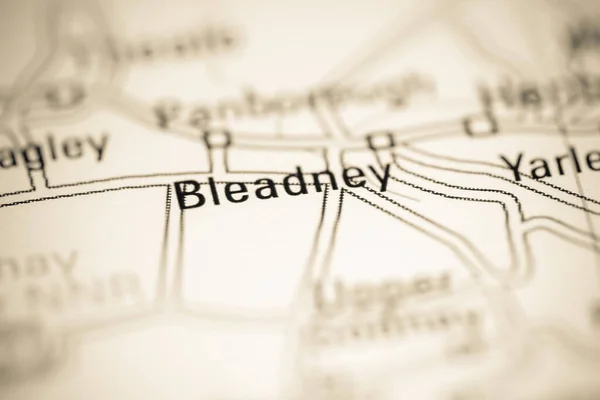 Bleadney Reino Unido Mapa Geográfico —  Fotos de Stock