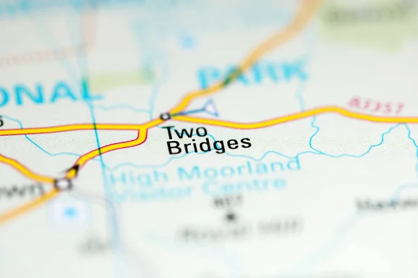 二つの橋 地理地図上のイギリス — ストック写真