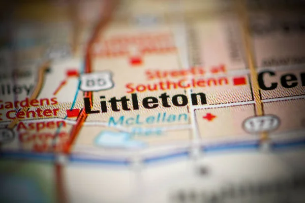 Littleton on a map of the United States of America