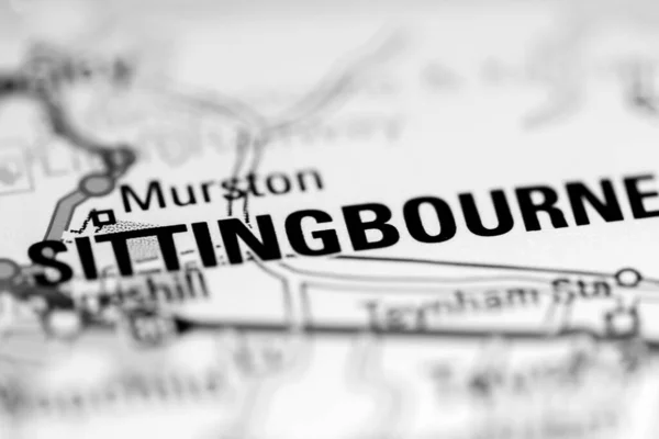 Sittingbourne Reino Unido Sobre Mapa Geografia — Fotografia de Stock