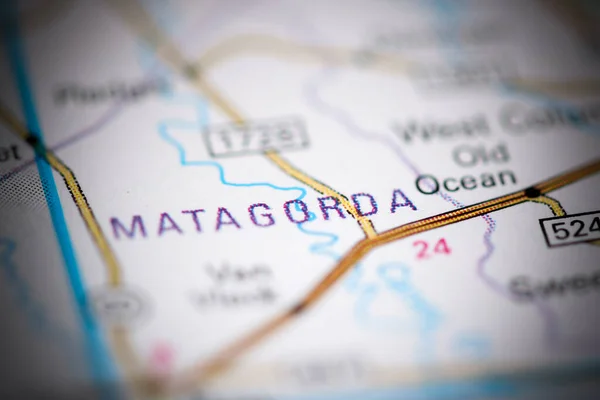 Matagorda Texas Stati Uniti Una Mappa Geografica — Foto Stock