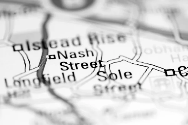 Nash Street Großbritannien Auf Einer Geografischen Karte — Stockfoto