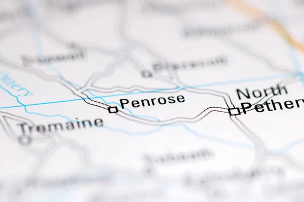 Пенроуз Велика Британія Географічній Карті — стокове фото