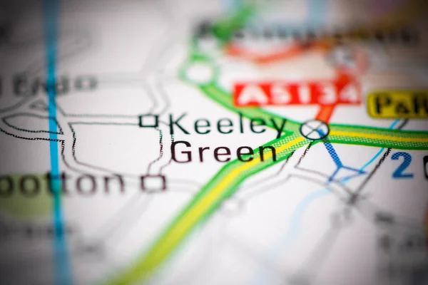 Keeley Green Verenigd Koninkrijk Aardrijkskundekaart — Stockfoto