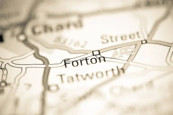 Forton Royaume Uni Sur Une Carte Géographique — Photo