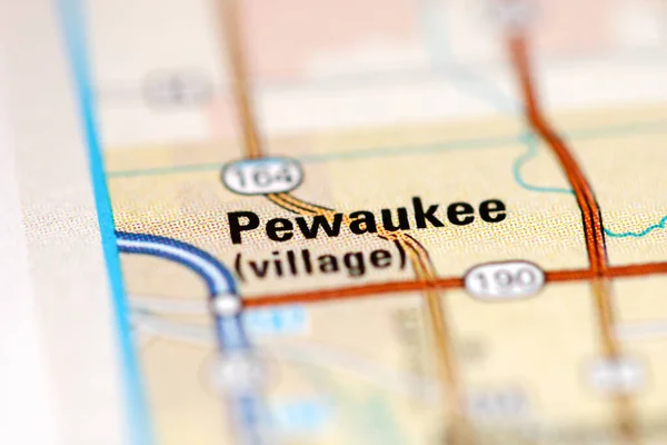 Pewaukee Usa Földrajzi Térképén — Stock Fotó