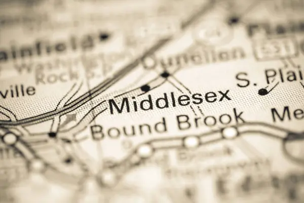 Middlesex New Jersey Abd Coğrafya Haritasında — Stok fotoğraf