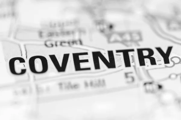 Coventry Reino Unido Sobre Mapa Geografia — Fotografia de Stock