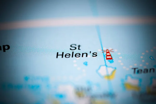 セント ヘレン 地理地図上のイギリス — ストック写真