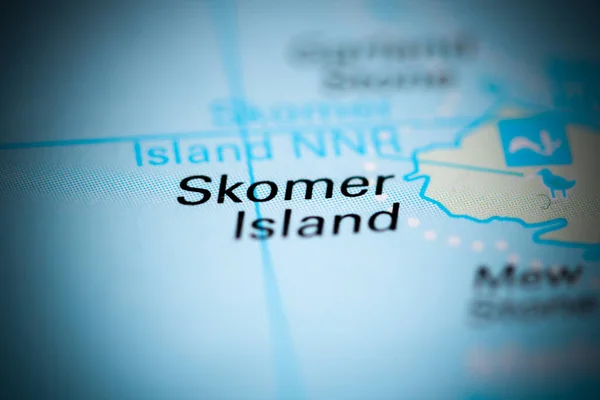 Isla Skomer Reino Unido Mapa Geográfico — Foto de Stock