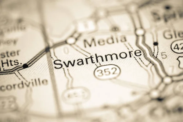 Swarthmore Pennsylvania Stati Uniti Una Mappa Geografica — Foto Stock