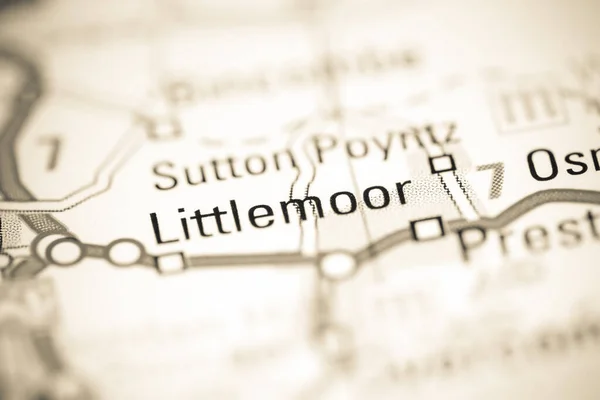 リトルモアだ 地理地図上のイギリス — ストック写真