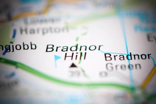 Bradnor Hill Velká Británie Mapě Geografie — Stock fotografie
