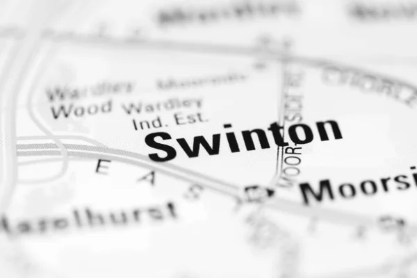Swinton Mapie Geograficznej Wielkiej Brytanii — Zdjęcie stockowe