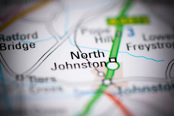 North Johnston Reino Unido Sobre Mapa Geografia — Fotografia de Stock