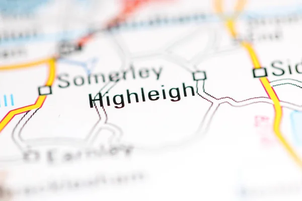 Highleigh Reino Unido Sobre Mapa Geografia — Fotografia de Stock