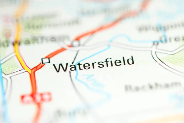 ウォーターフィールドだ 地理地図上のイギリス — ストック写真