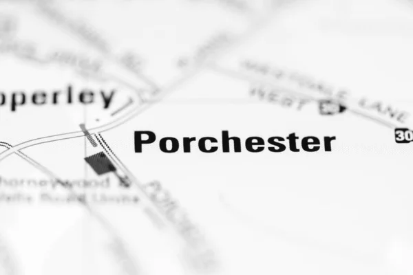 Porchester Mapa Geográfico Reino Unido — Fotografia de Stock