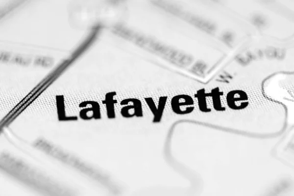 Lafayette Γεωγραφικό Χάρτη Των Ηπα — Φωτογραφία Αρχείου