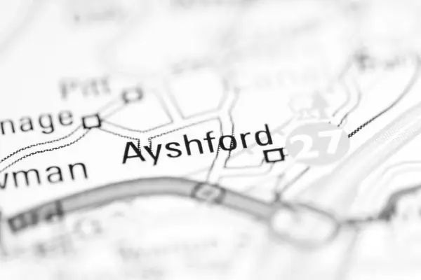 アーシュフォードだ 地理地図上のイギリス — ストック写真