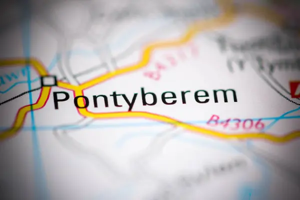 ポンテベレムだ 地理地図上のイギリス — ストック写真