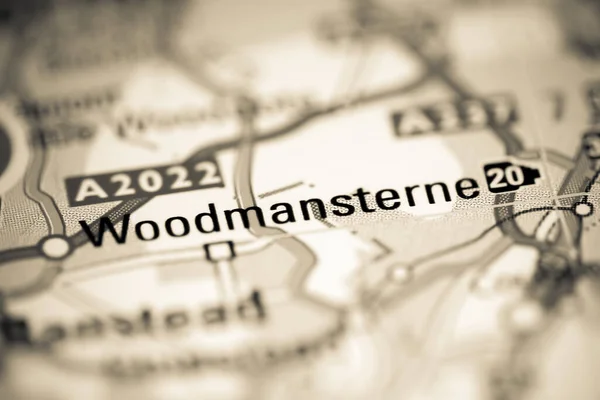 Woodmansterne Reino Unido Sobre Mapa Geografia — Fotografia de Stock