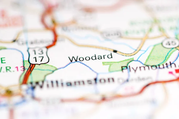 Woodard Carolina Norte Eua Sobre Mapa Geografia — Fotografia de Stock