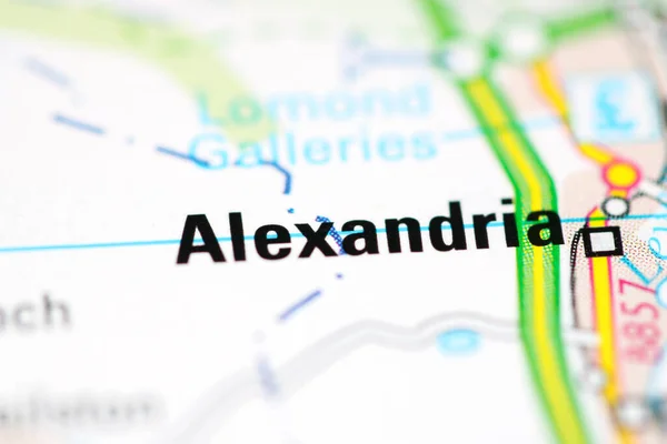Alexandria Geographical Map — 图库照片