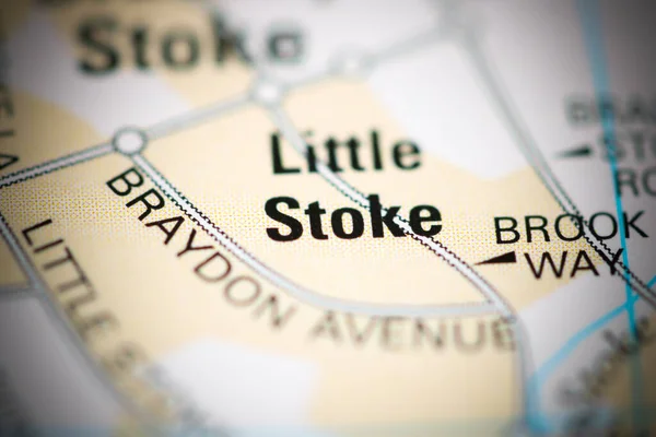 Little Stoke Mapie Geograficznej Wielkiej Brytanii — Zdjęcie stockowe